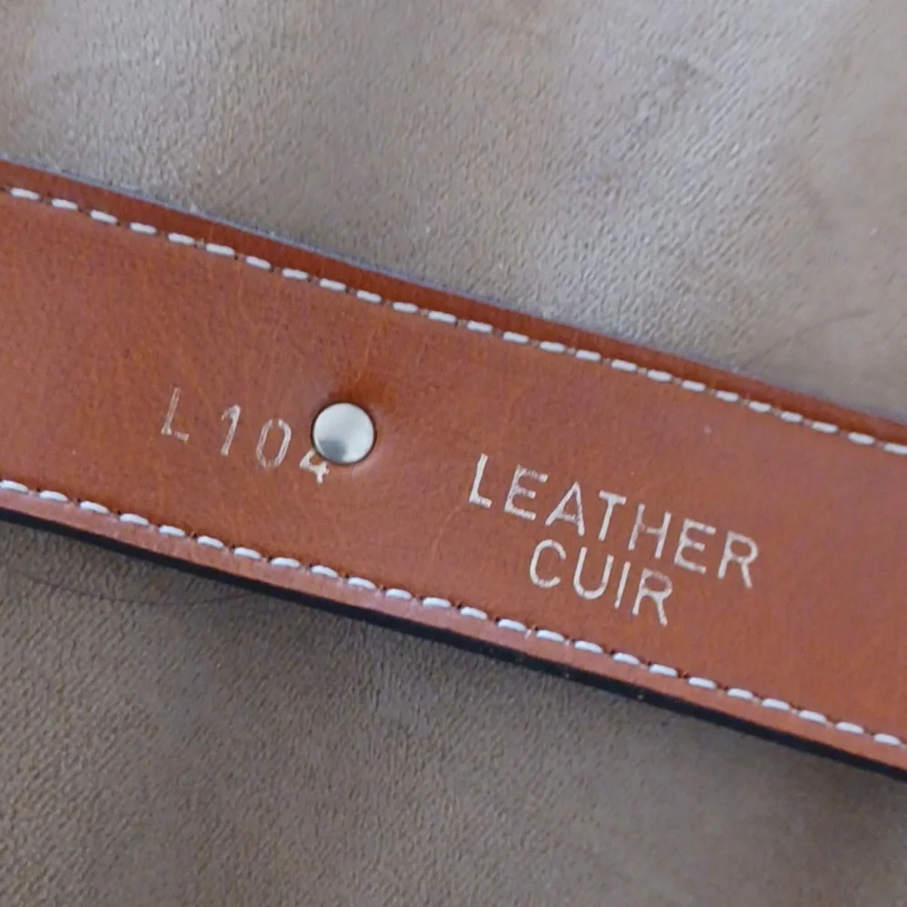 Landrex Vintage Belt brown Western Leather Made In France Y2k country Festival